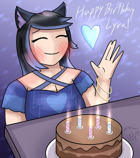 "Lyra Birthday" A drawing I made for my girlfriend Lyra, for her birthday.