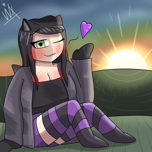 "Aila Sunshine" A drawing I made for my girlfriend, Aila.