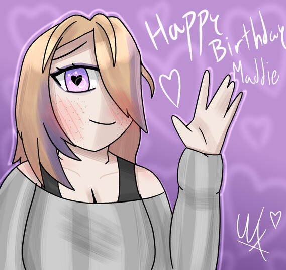 "Maddie Birthday" A drawing I made for my girlfriend, Maddie for her birthday.