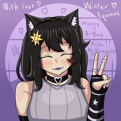 "Aila Birthday" A drawing of my girlfriend, Aila, for her birthday